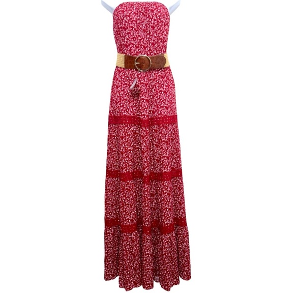 J for Justify Floral Strapless Maxi Dress NWT - Picture 9 of 10